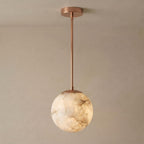 Alabaster Globe Pendant Light