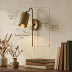 Modern Brass Adjustable Wall Sconce