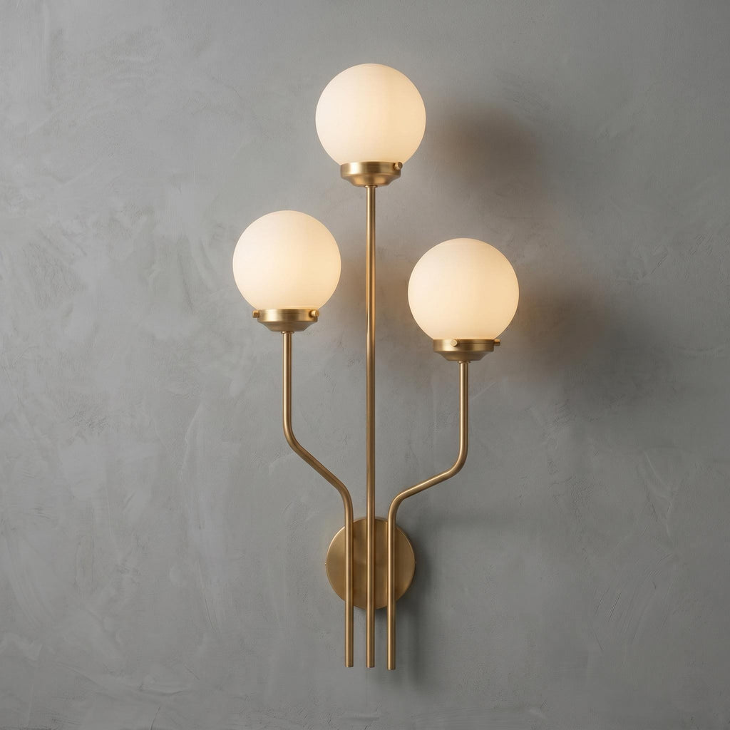 Vertical Brass Sconce