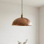 Hammered Copper Dome Pendant Light