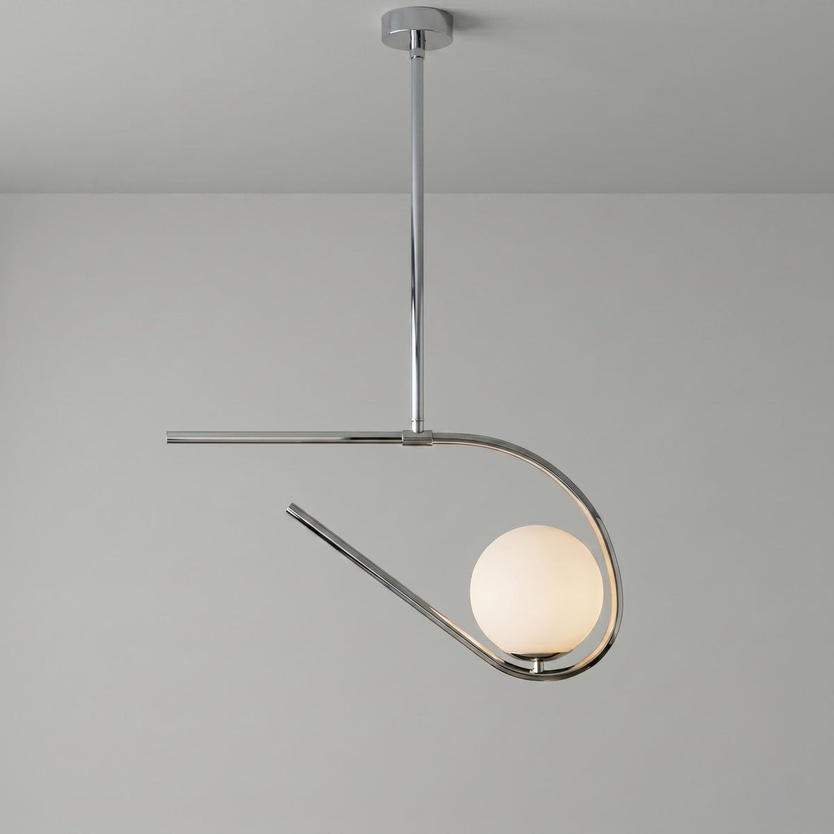 Sculptural Brass Chandelier