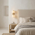 Fluted Alabaster Wall Sconce