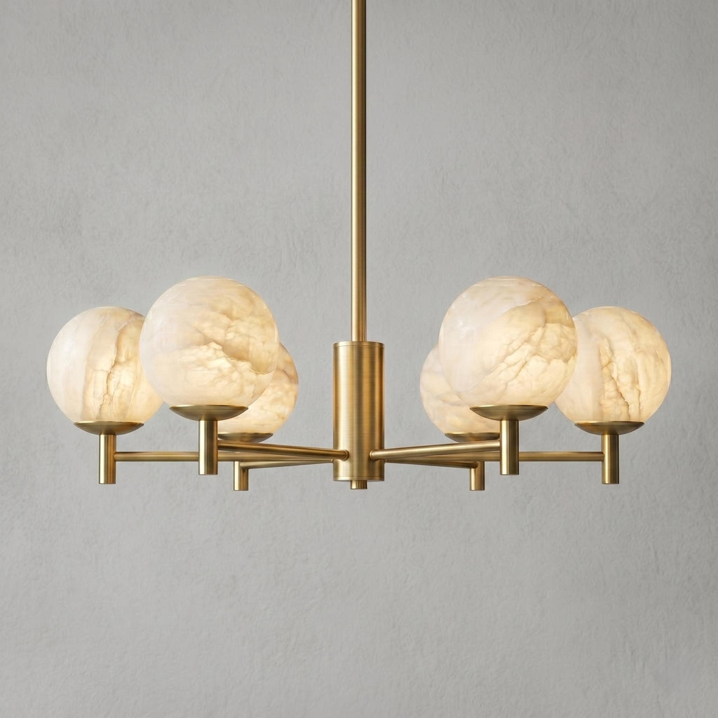 Alabaster Globe Chandelier
