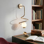 Sculptural Brass Spiral Sconce