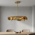 Modern Sculptural Brass Pendant Light