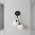 Brass Double Globe Sconce