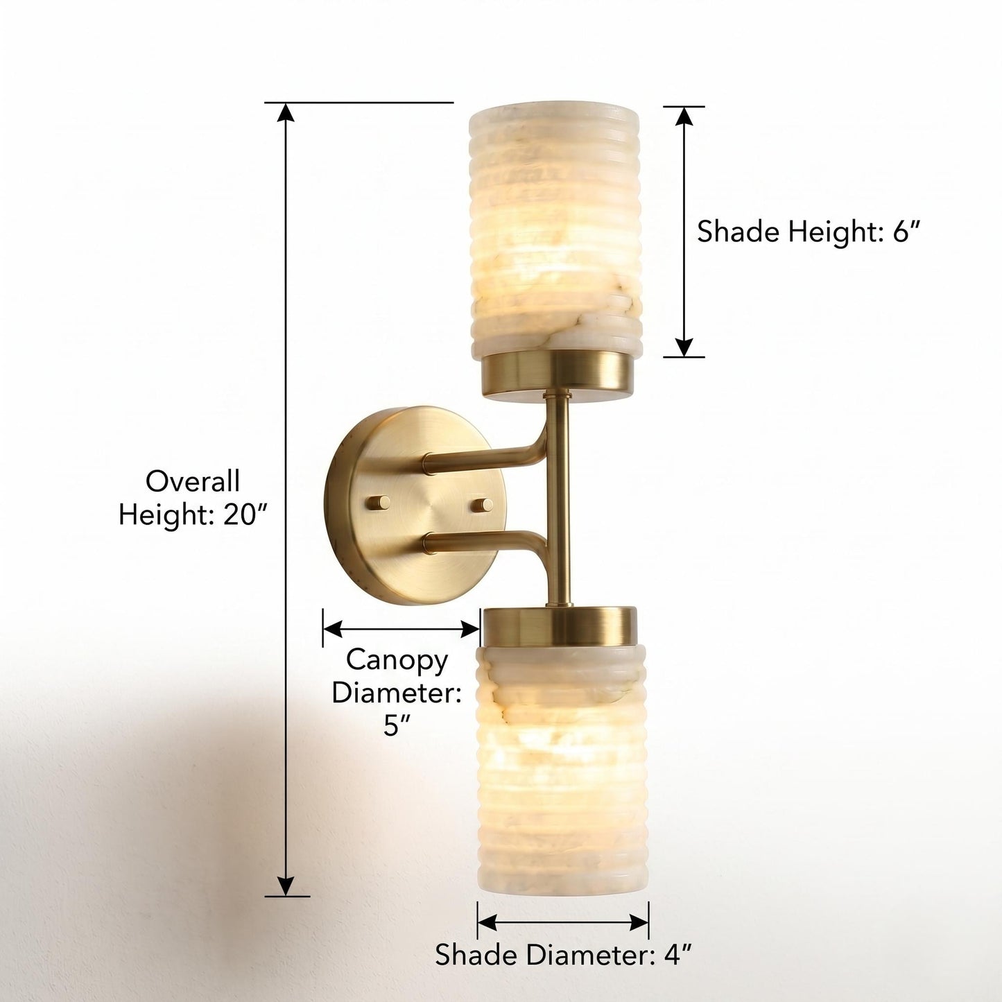 Luxury Alabaster Wall Sconce, Double Brass Wall Light, Luxury Bathroom Vanity Light, Modern Stone Sconce, Custom Finish