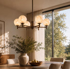 Alabaster Globe Chandelier