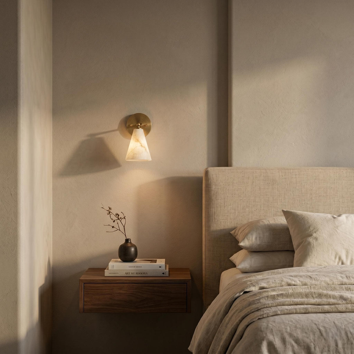 Modern Alabaster Wall Sconce