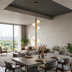 Luxury Brass Globe Chandelier