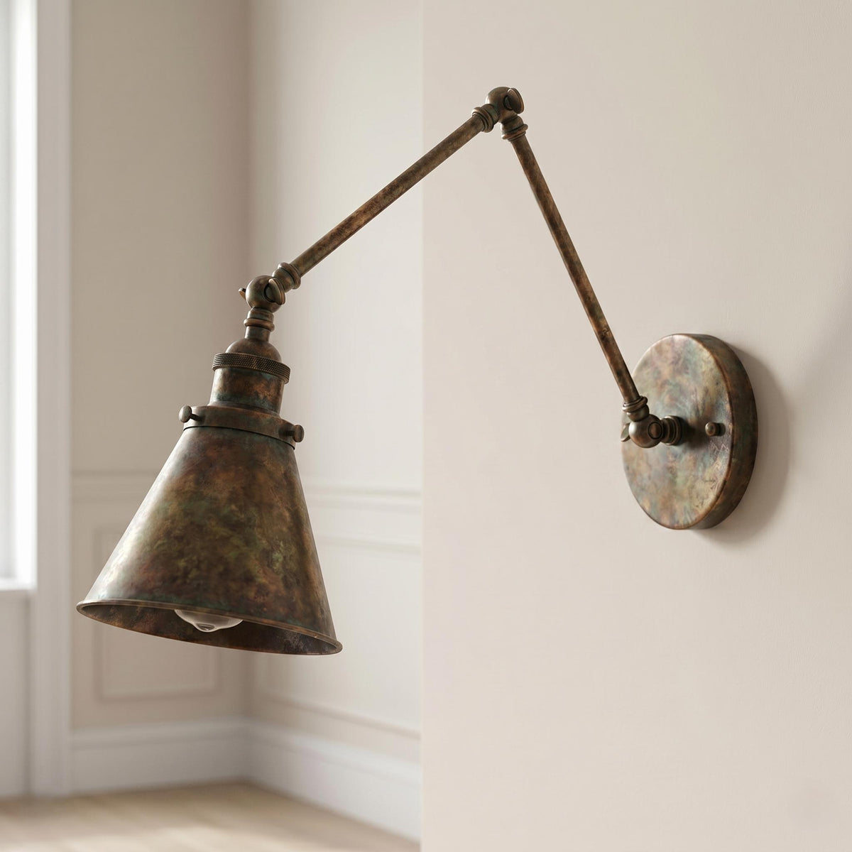 Adjustable Brass Wall Sconce
