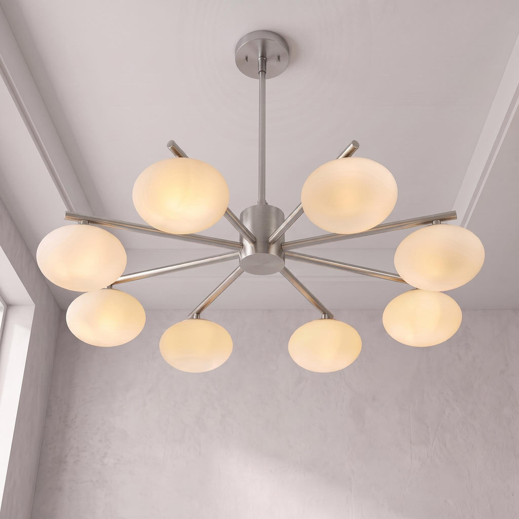 Brass Globe Chandelier