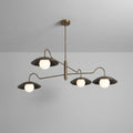 Modern Brass Swing Arm Chandelier