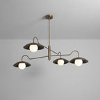 Modern Brass Swing Arm Chandelier