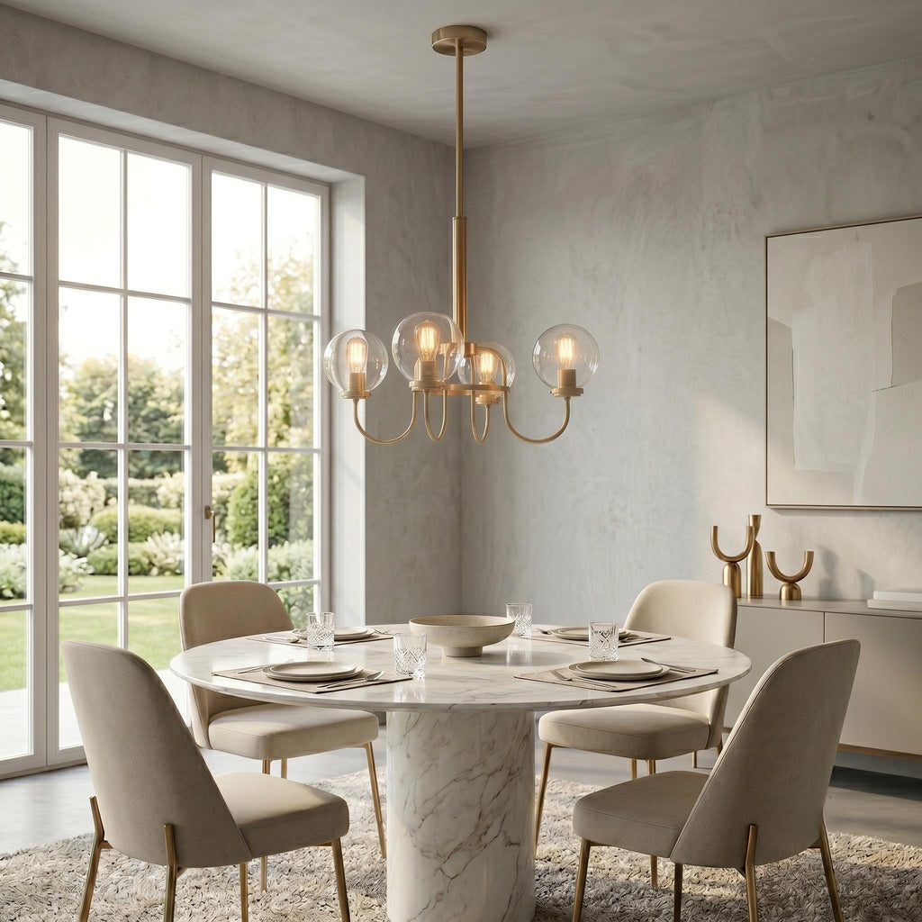 4 Light Globe Chandelier