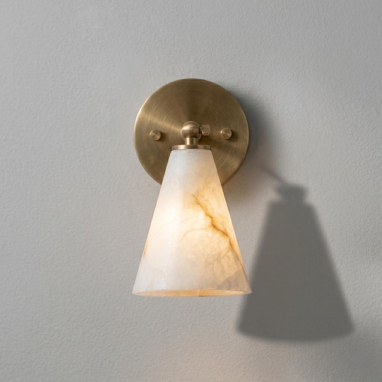 Modern Alabaster Wall Sconce, Brass Wall Light, Luxury Marble Wall Lamp, Bedroom Bedside Sconce, Bathroom Vanity Light, Handmade Lighting