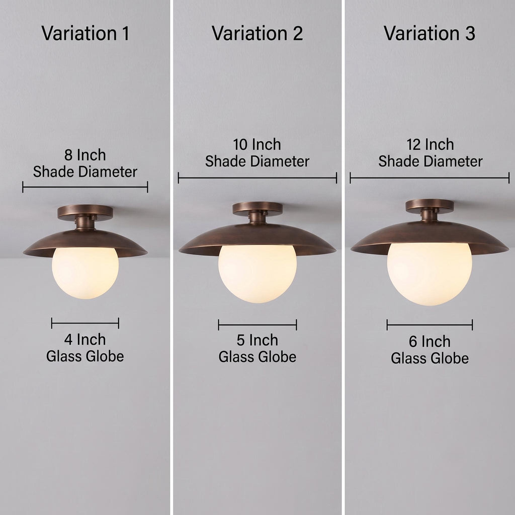 Modern Brass Flush Mount Ceiling Light