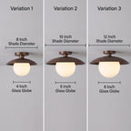 Modern Brass Flush Mount Ceiling Light