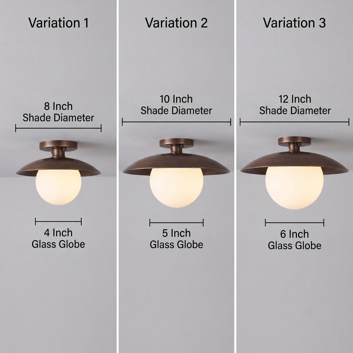 Modern Brass Flush Mount Ceiling Light