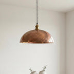 Hammered Copper Dome Pendant Light