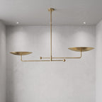 Modern Brass Swing Arm Chandelier