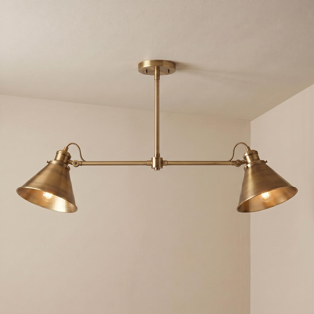 Brass Linear Chandelier