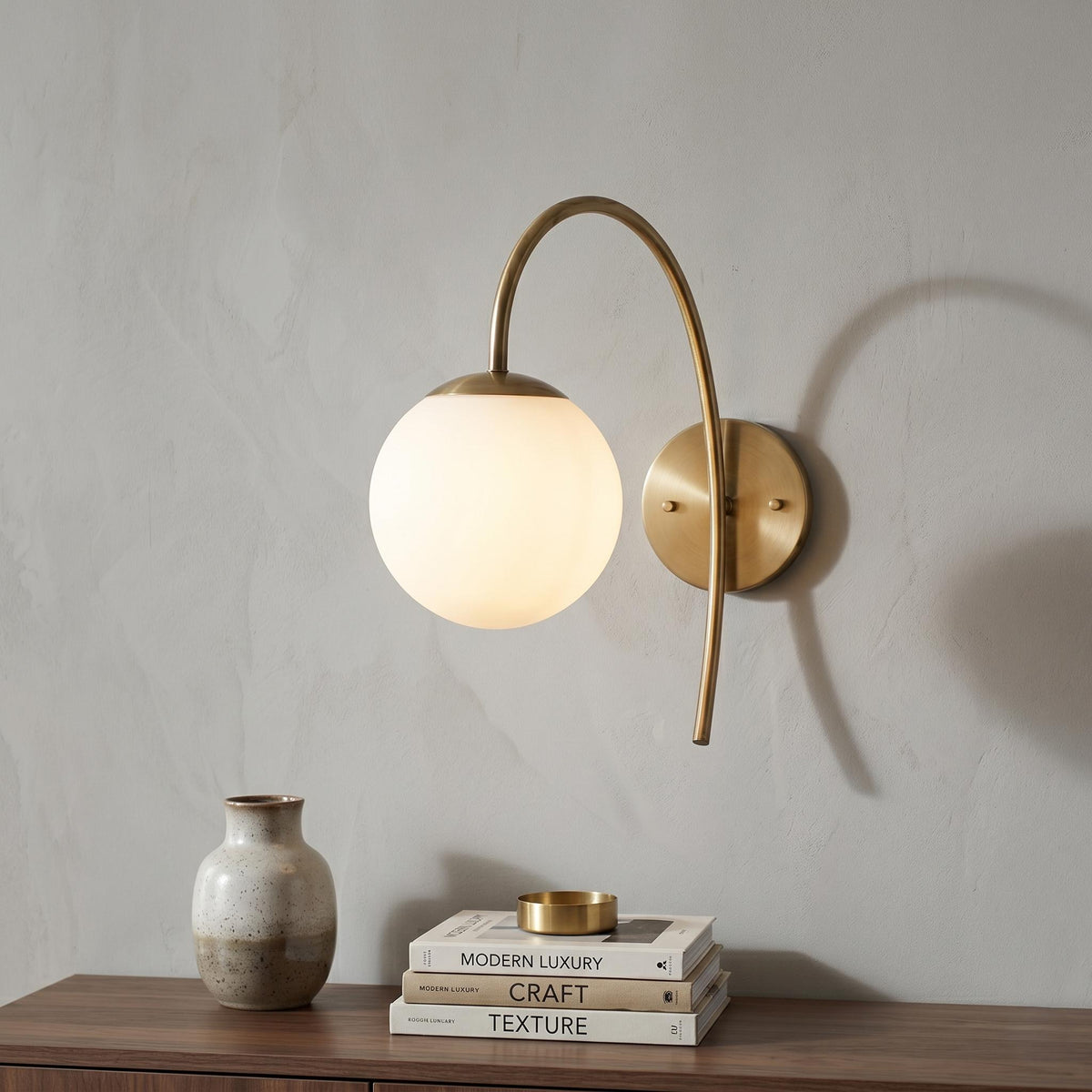 Arched Brass Wall Sconce