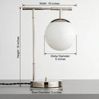 Modern Brass Globe Table Lamp