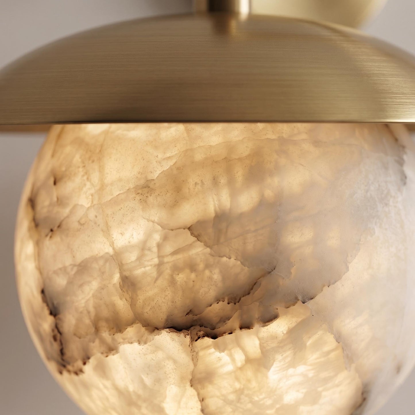 Double Alabaster Globe Wall Sconce, Brass Vanity Light, Modern Bathroom Wall Lamp, Luxury Natural Stone Lighting, Mid Century Wall Fixture