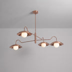 Modern Brass Swing Arm Chandelier
