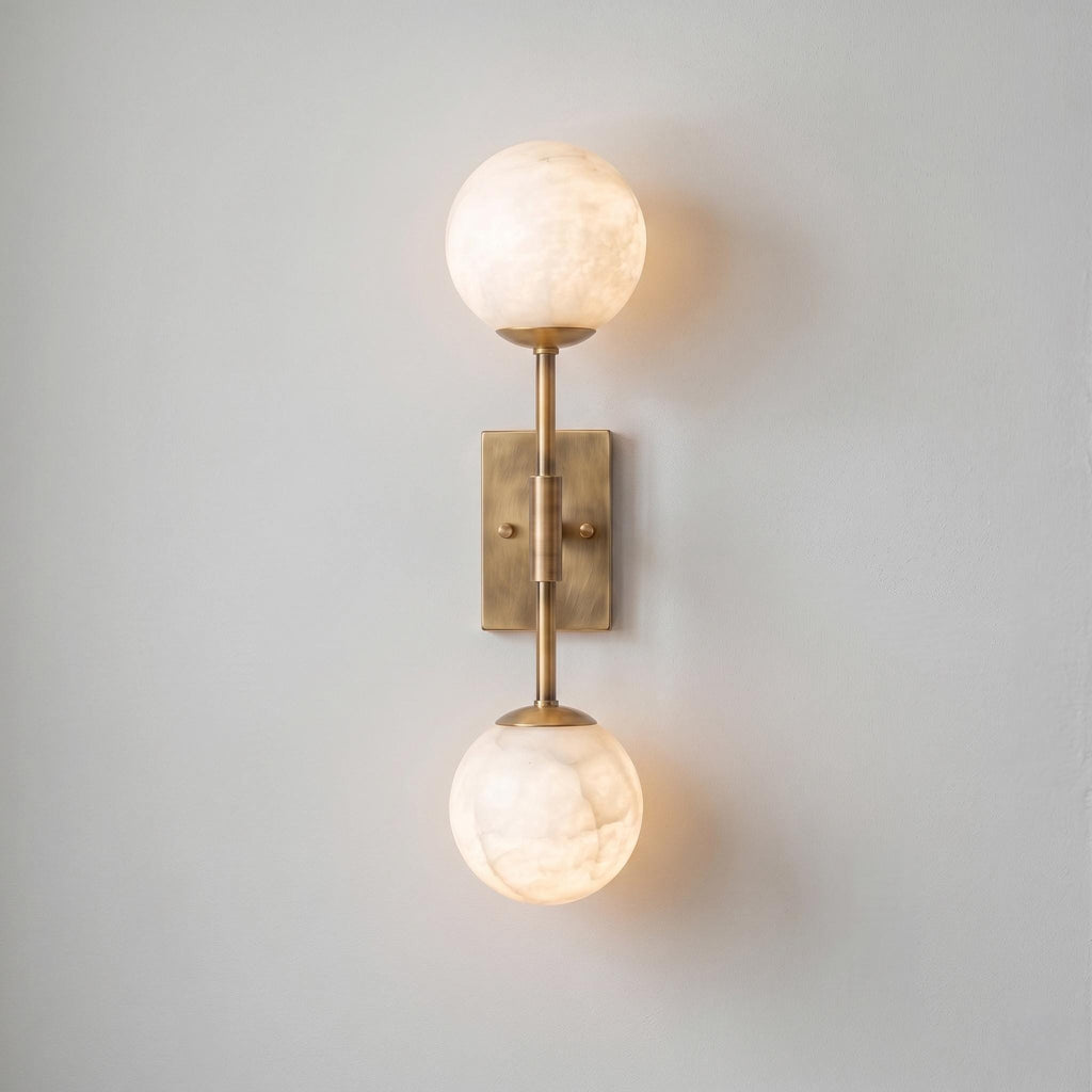 Alabaster Globe Wall Sconce