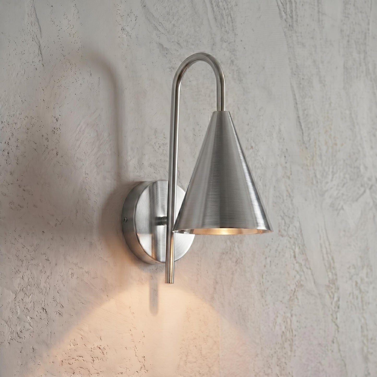 Modern Brass Cone Wall Sconce – Minimalist Mid Century Wall Light Fixture