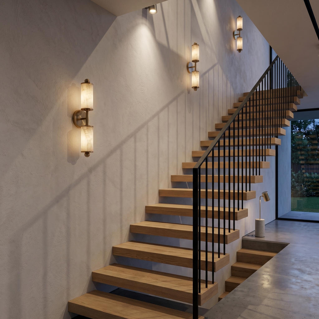 Natural Alabaster Wall Sconce