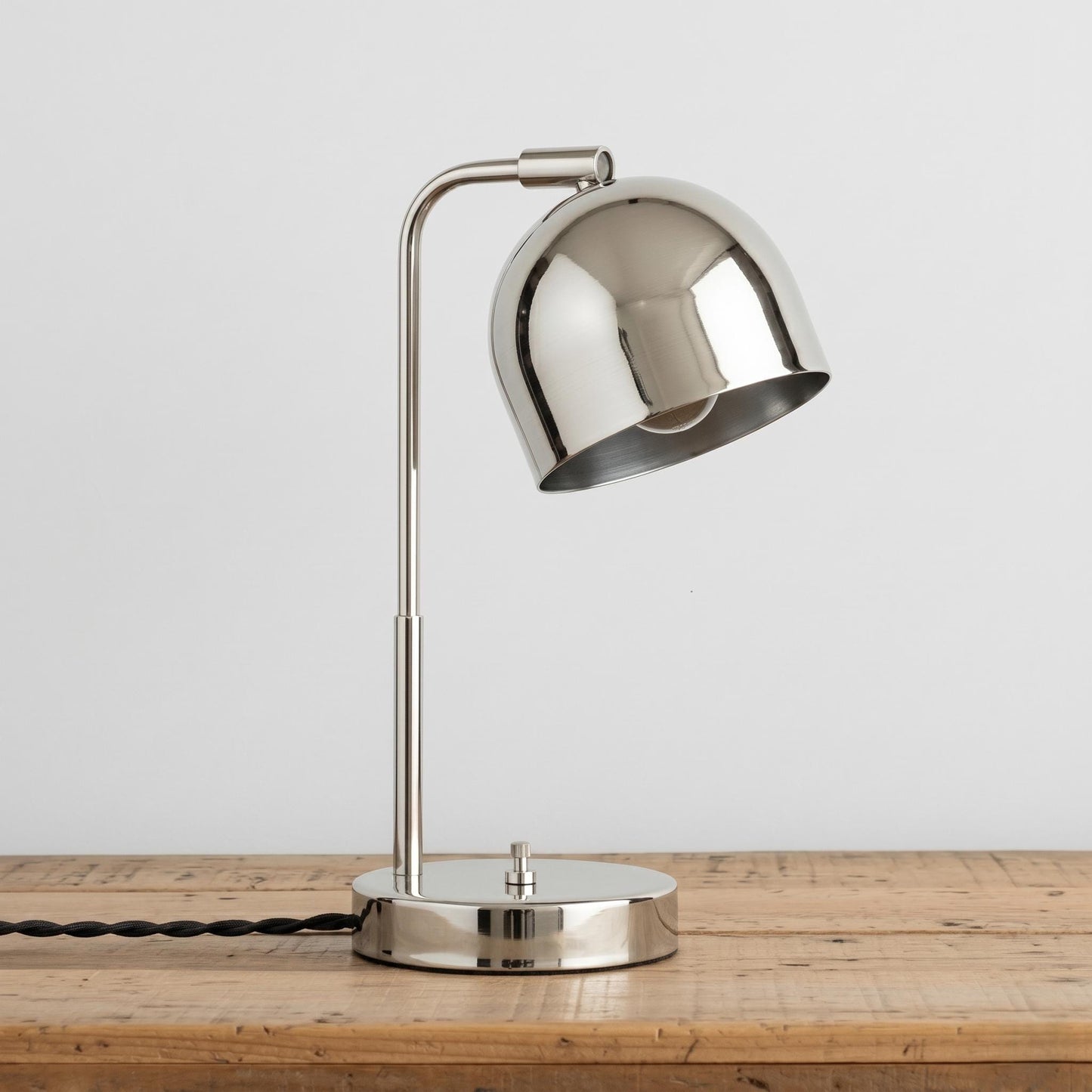 Brass Dome Desk Lamp – Adjustable Reading Light, Minimalist Bedside Lamp