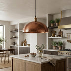 Hammered Copper Dome Pendant Light