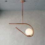 Sculptural Brass Chandelier