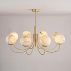 Natural Alabaster Globe Chandelier