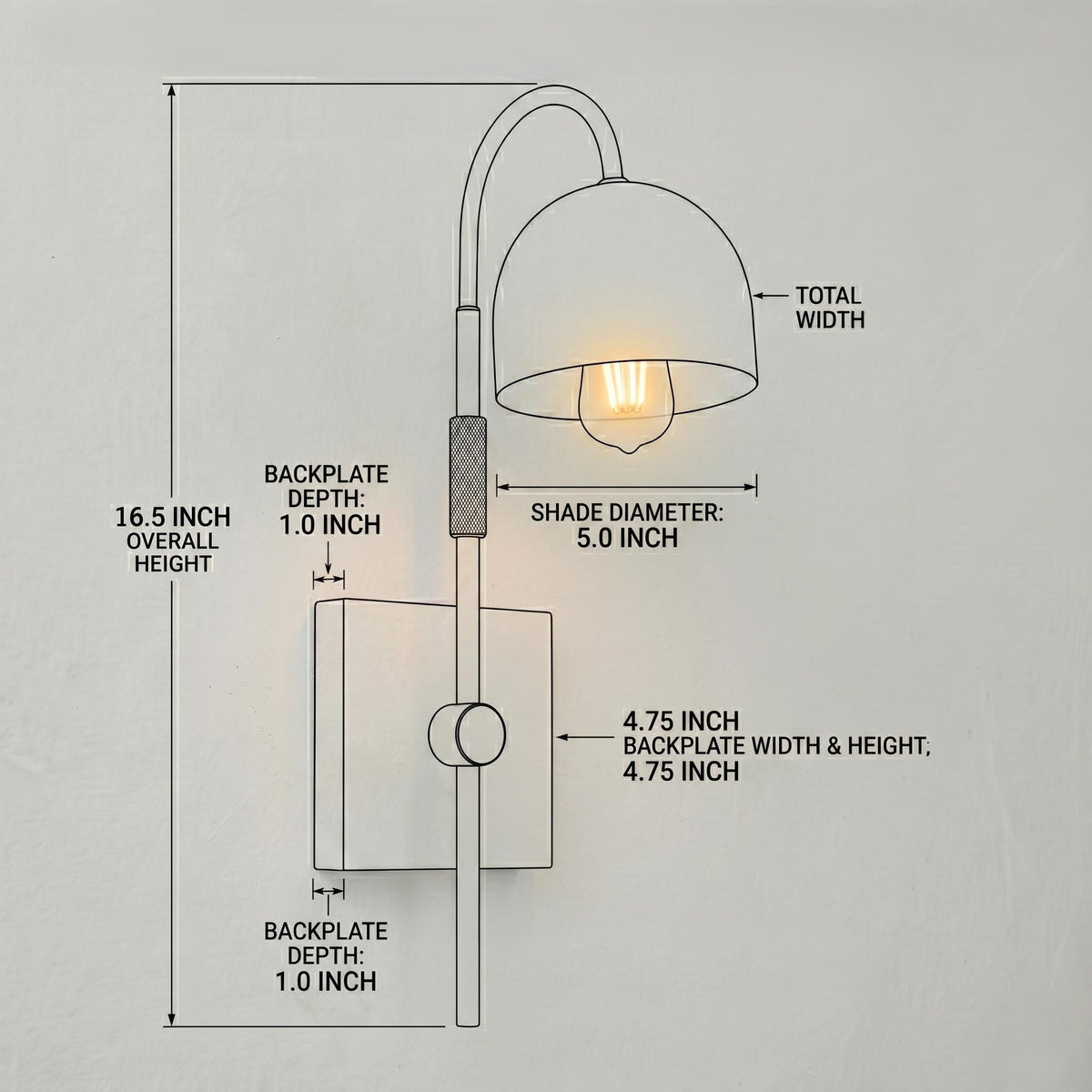 Modern Brass Wall Sconce