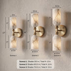 Fluted Alabaster Wall Sconce