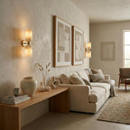Fluted Alabaster Wall Sconce