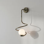 Sculptural Brass Spiral Sconce