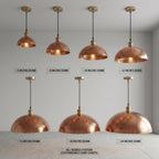 Hammered Copper Dome Pendant Light