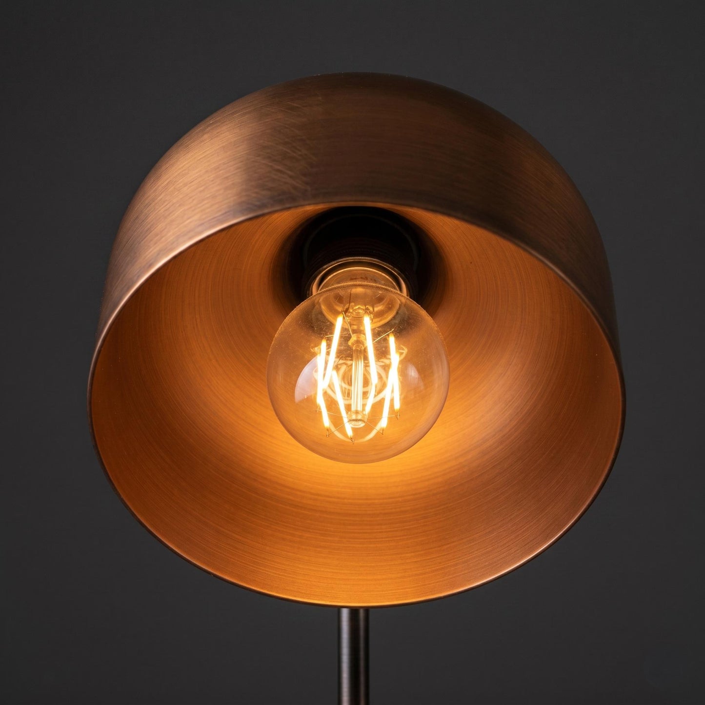 Brass Dome Desk Lamp – Adjustable Reading Light, Minimalist Bedside Lamp