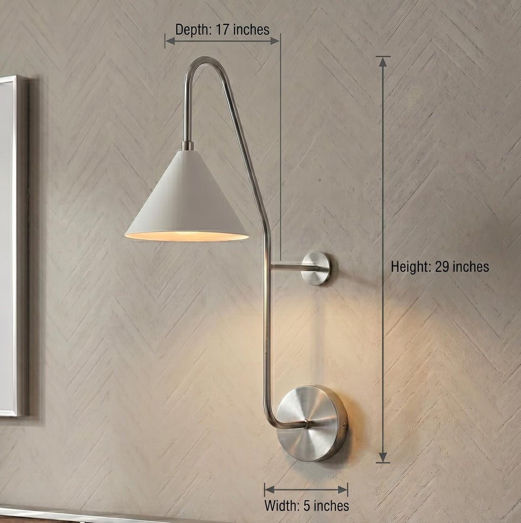 Modern Brass Swing Arm Wall Sconce
