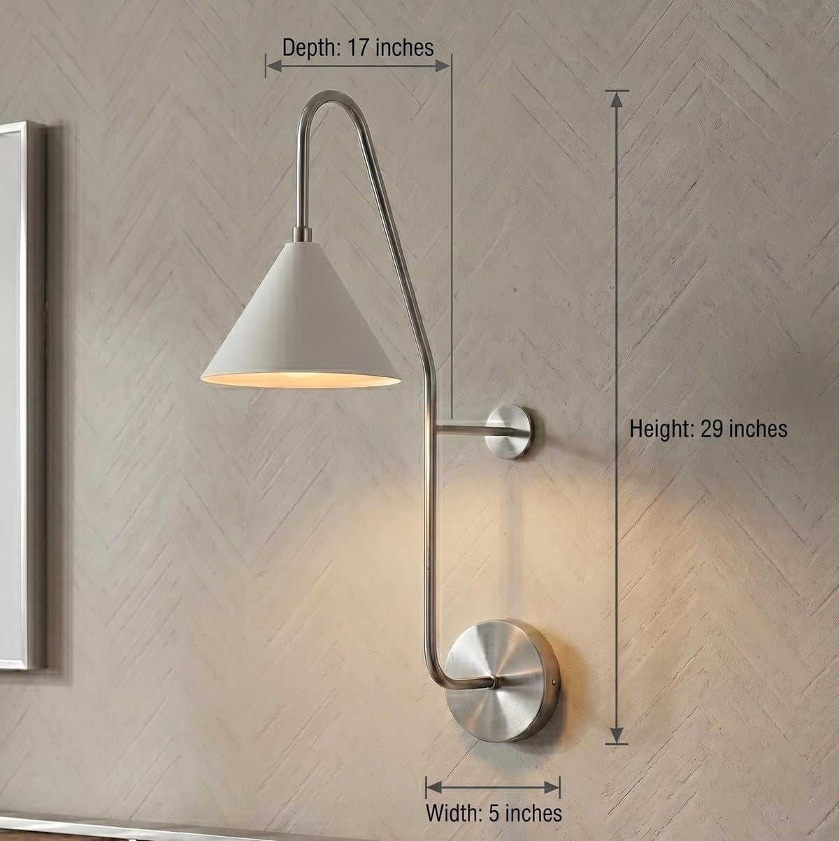 Modern Brass Swing Arm Wall Sconce