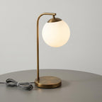Modern Brass Globe Table Lamp