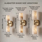 Natural Alabaster Wall Sconce