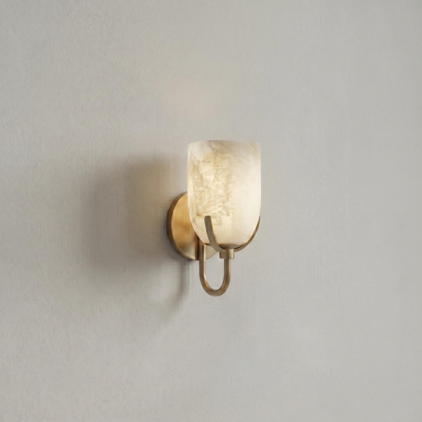 Alabaster Wall Sconce, Brass Wall Lamp, Modern Wall Light, Natural Stone Sconce, Bathroom Vanity Light, Luxury Bedroom Lighting Fixture