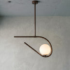 Sculptural Brass Chandelier