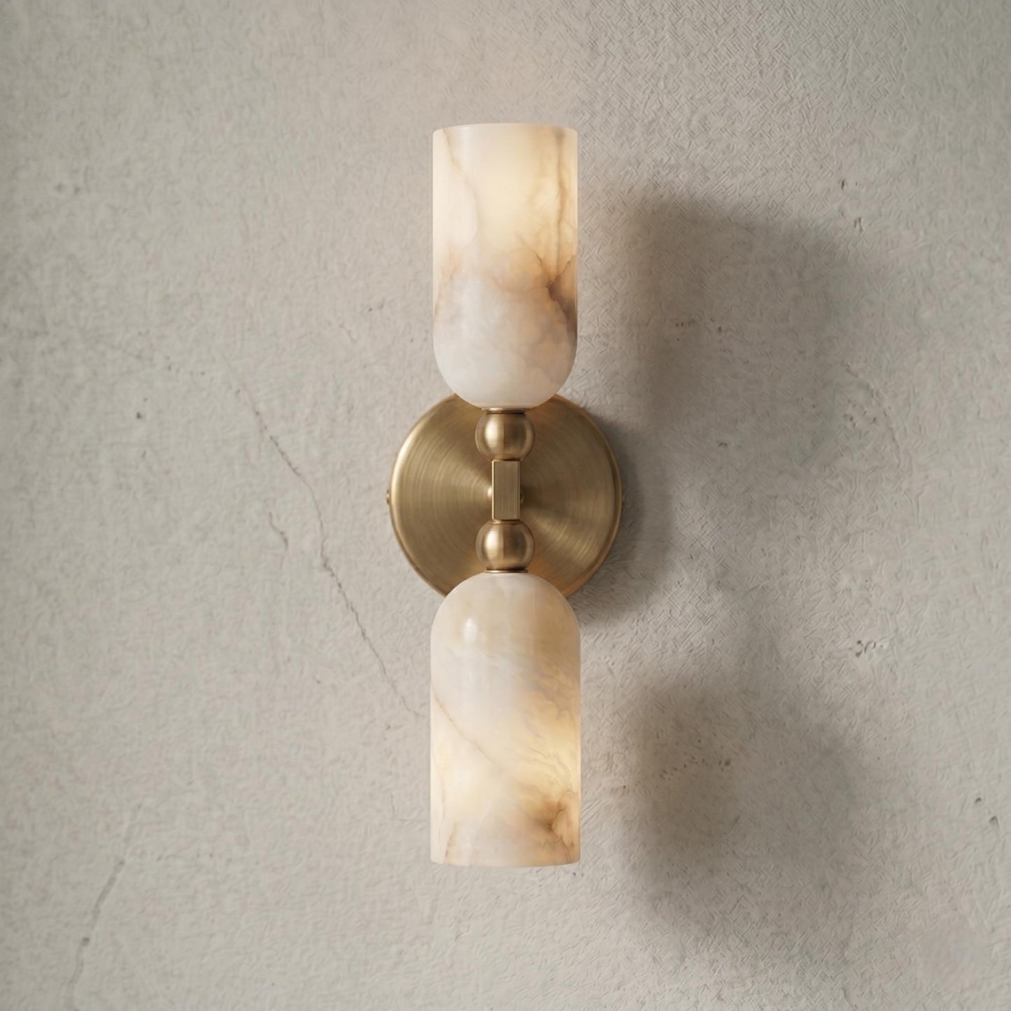 Natural Alabaster Wall Sconce, Brass Wall Light, Luxury Bathroom Vanity Light, Modern Wall Fixture, Custom Finish Lighting
